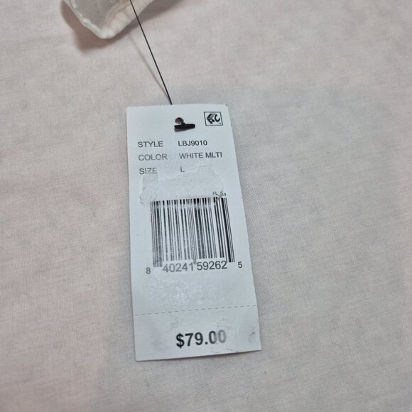 Calessa Women's Tunic Size L White Embroidered Multicolor 3/4 Sleeve Top (53) - Picture 12 of 12